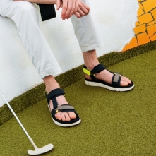 Camper Oruga Sandals Black / Beige / Yellow - Mens Singapore FEUURI-032